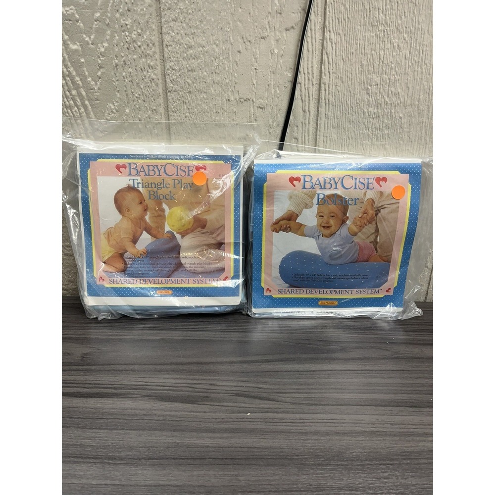 Vintage MATCHBOX Babycise Bolster Pillow & Triangle Play Block. New Educational